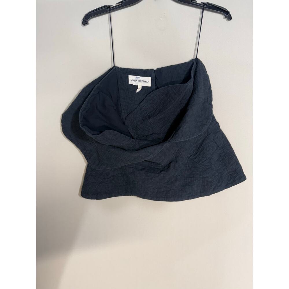 Mara Hoffman Angela black strapless Top Size 10 - Picture 3 of 7